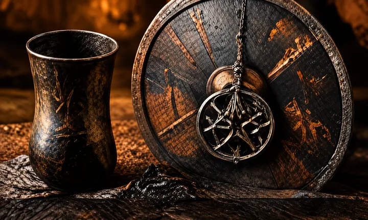 Conjunto de acessórios artesanais de inspiração nórdica